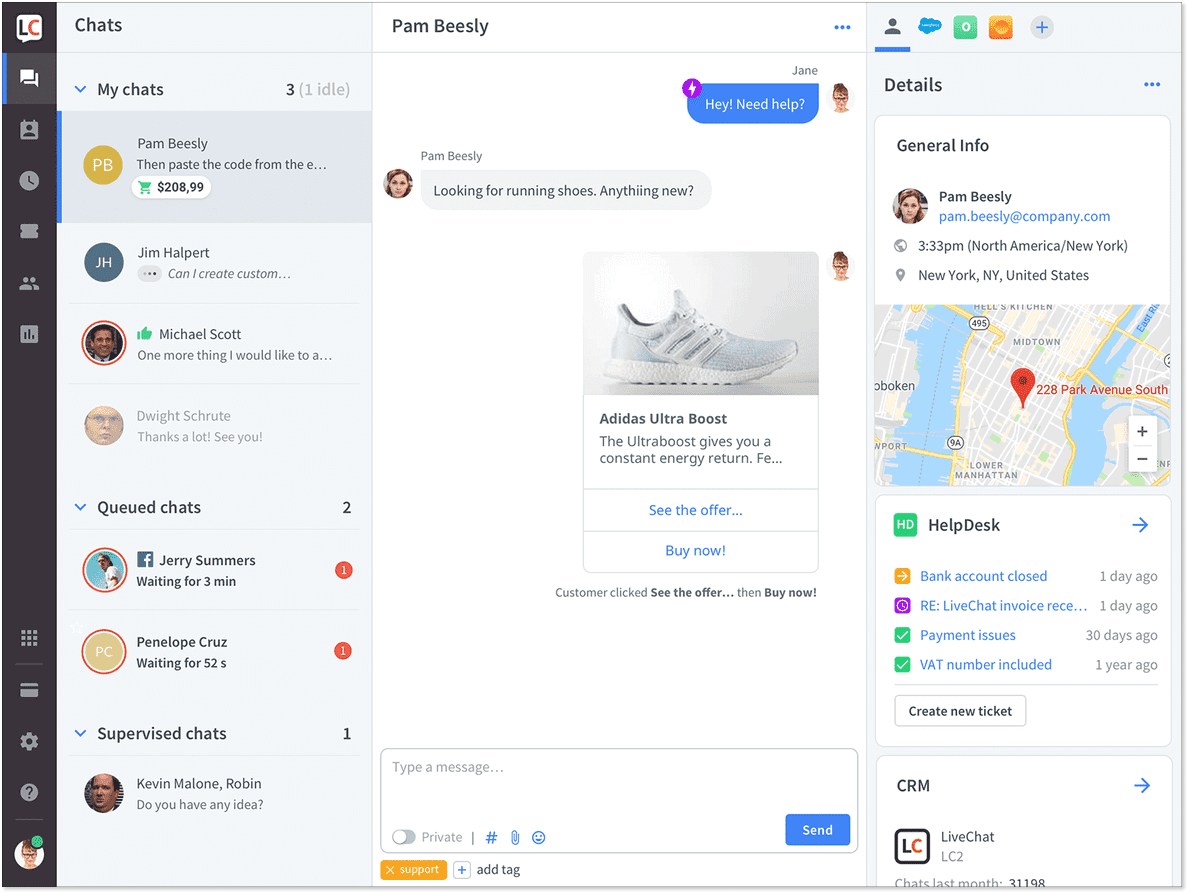 LiveChat-interface