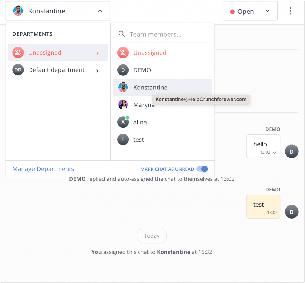 Routing features for customer support