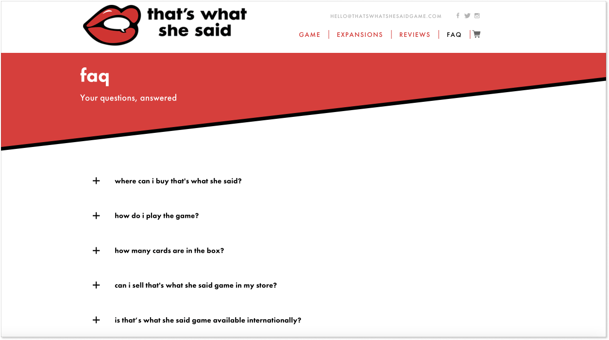 That's what she said faq