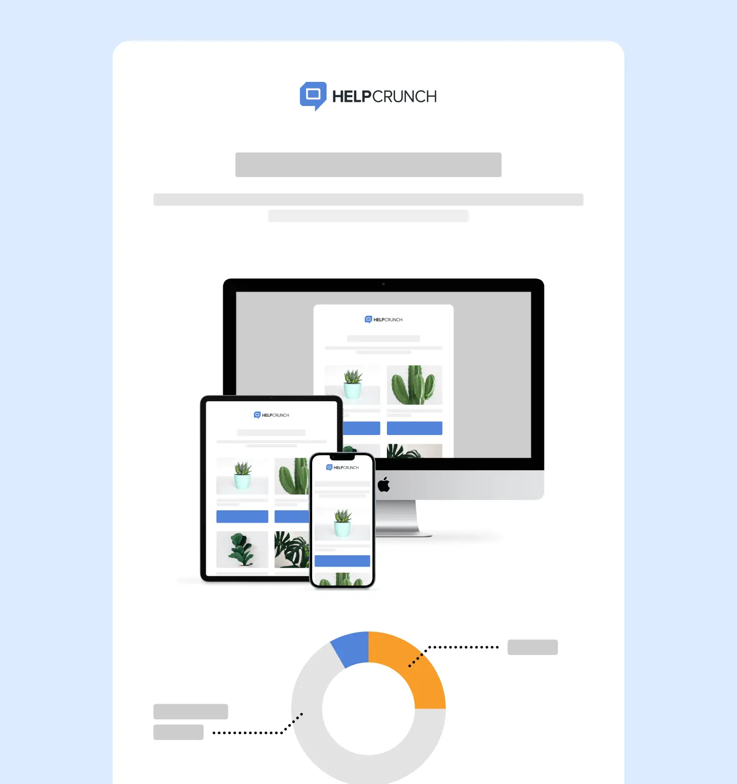 Company updates newsletter by HelpCrunch