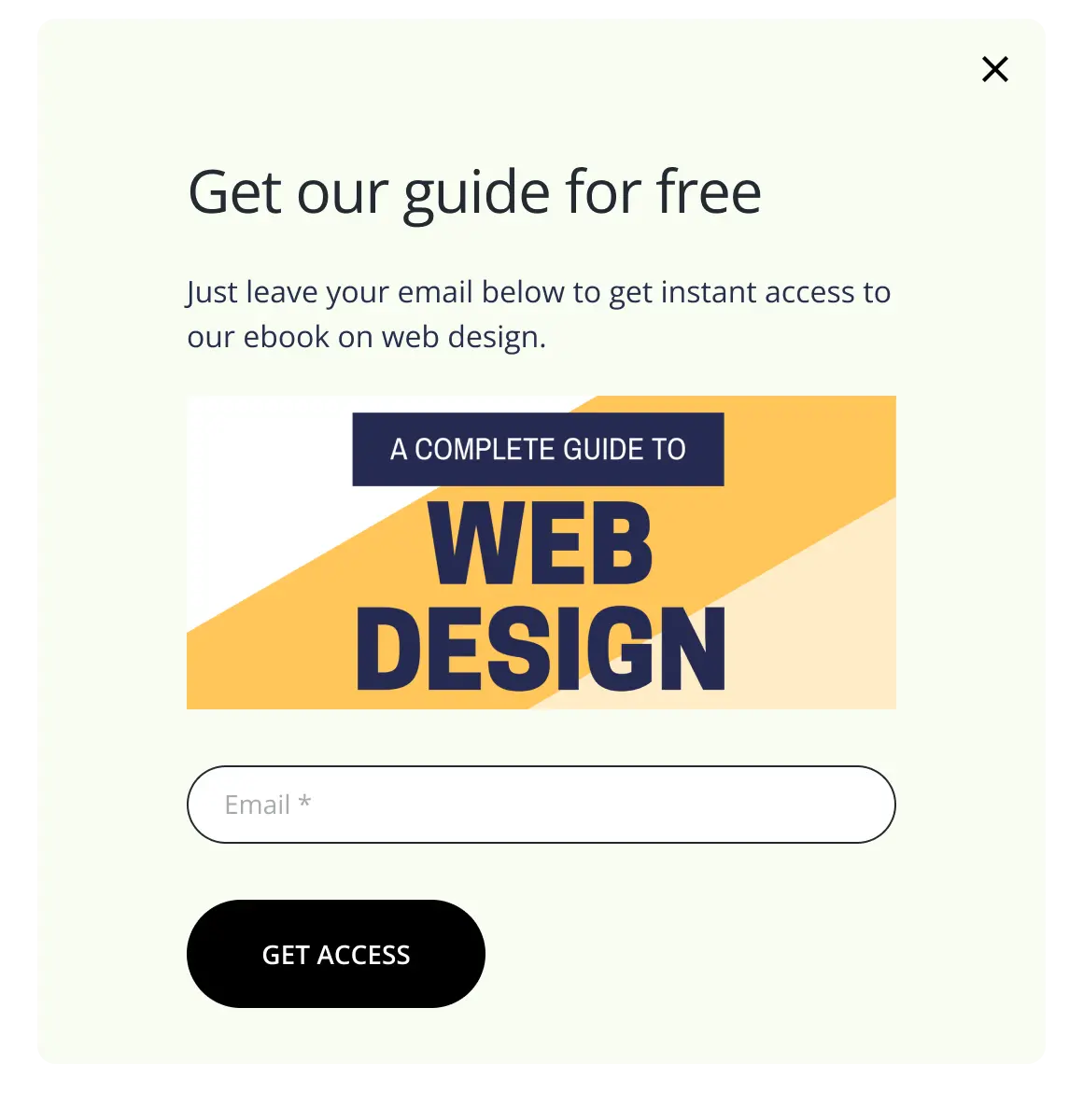 Lead magnet popup example by HelpCrunch